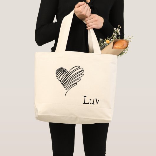 krabbel, Luv Grote Tote Bag (Voorkant (product))