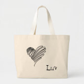 krabbel, Luv Grote Tote Bag (Voorkant)