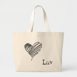 krabbel, Luv Grote Tote Bag