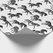 Krabbel paard gekke kudde ontwerp inpakpapier (Hoek)