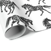 Krabbel paard gekke kudde ontwerp inpakpapier (Rol Hoek)