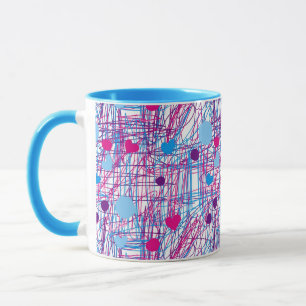 Krabbel Roze Blauw Trend Mok