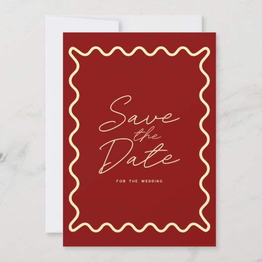 krabbel Whimsical Retro Save the date uitnodiging (Achterkant)