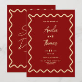 krabbel Whimsical Retro Save the date uitnodiging (Voorkant / Achterkant)