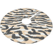 Krabbel Zebra Luipaard: Bont Kerstboom Rok (Gekanteld)