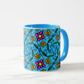 krabbelbloemen koffiemok mok (Voorkant rechts)