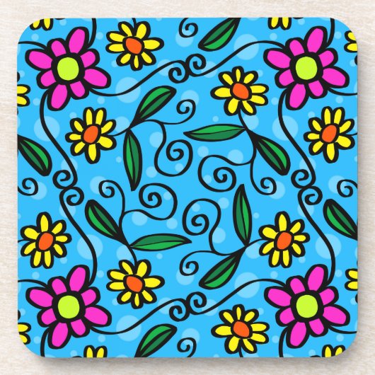 krabbelbloemen onderzetter (Voorkant)
