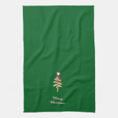 Krabbelboom + Ster Prettig Kerstmis Groen Theedoek (Verticaal)