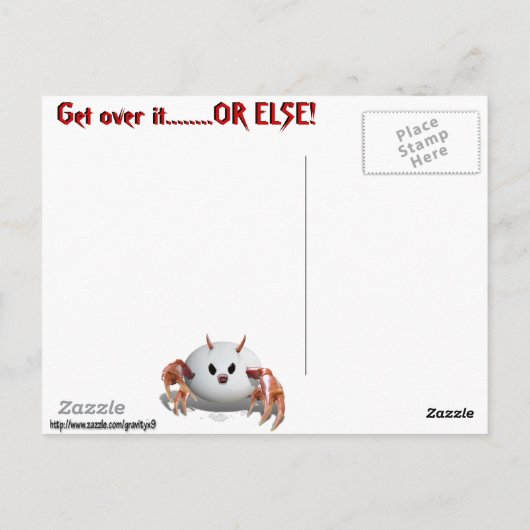 krabbelei briefkaart (Achterkant)