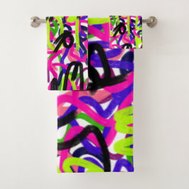 Krabbelen in kleuren bad handdoek