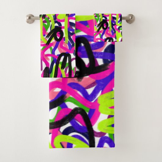 Krabbelen in kleuren bad handdoek (Insitu)