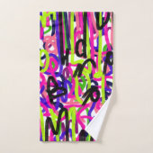 Krabbelen in kleuren bad handdoek (Handdoek)