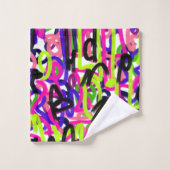 Krabbelen in kleuren bad handdoek (Wasdoekje)