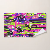 Krabbelen in kleuren bad handdoek (Handdoek)