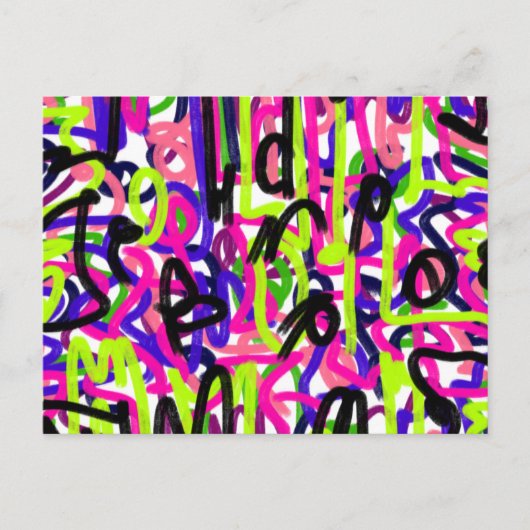 Krabbelen in kleuren briefkaart (Voorkant)