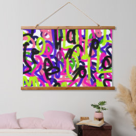 Krabbelen in kleuren hangend wandkleed