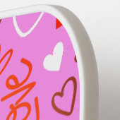 Krabbelende Liefdesharten Pickleball Paddle (Links Detail)