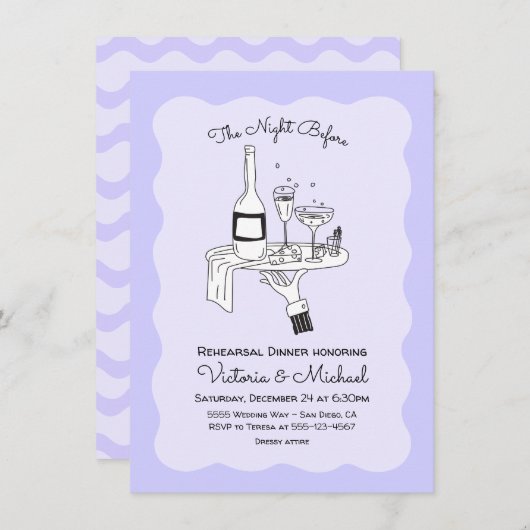 Krabbelende schets funky repetitie diner kaart (Voorkant / Achterkant)