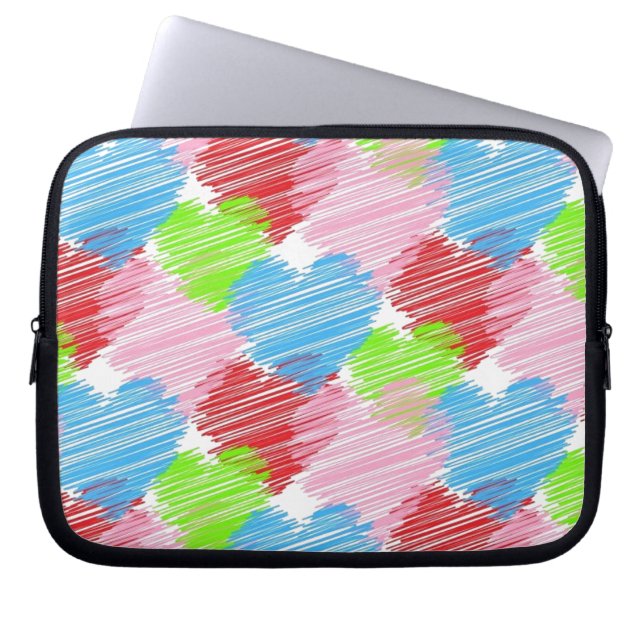 krabbelharten laptop sleeve (Voorkant)