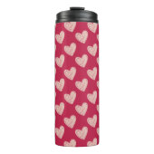 Krabbelharten Valentijnsdag Viva Magenta Thermosbeker (Voorkant)