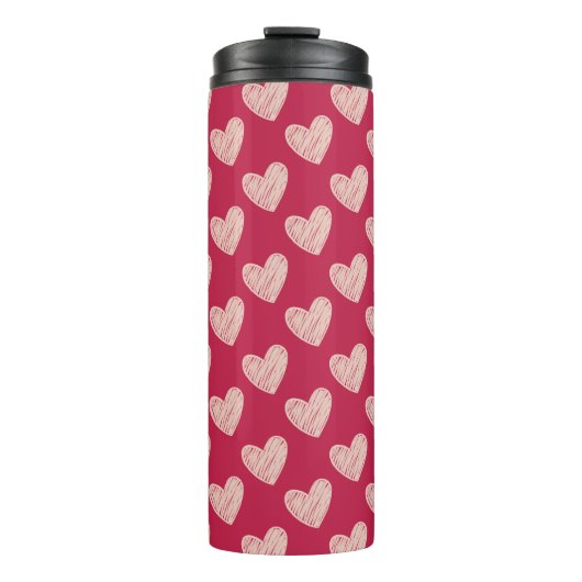 Krabbelharten Valentijnsdag Viva Magenta Thermosbeker (Voorkant)