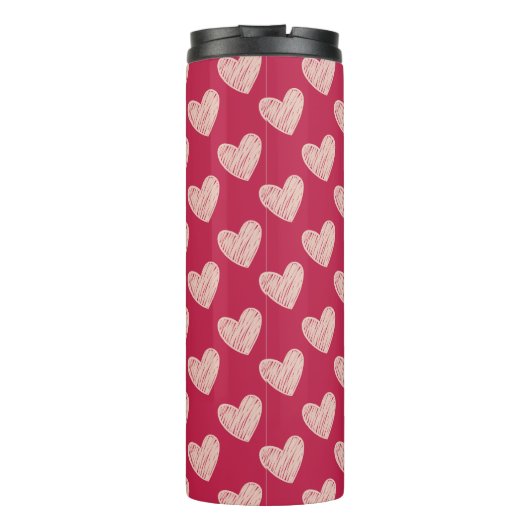 Krabbelharten Valentijnsdag Viva Magenta Thermosbeker (Achterkant)