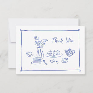 Krabbelige grillige doodle handgetekende Vrijgezel Bedankkaart