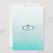 Krabbelige Turquoise en Zwarte Script Trouwkaarten Kaart (Achterkant)