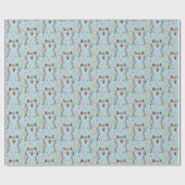 Krabbelkat Inpakpapier Blauw (Vlak)