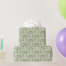 Krabbelkat Inpakpapier Groen