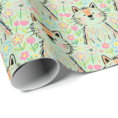 Krabbelkat Inpakpapier Groen (Rol Hoek)