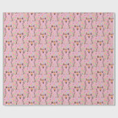 Krabbelkat Inpakpapier Roze (Vlak)