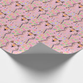 Krabbelkat Inpakpapier Roze (Hoek)