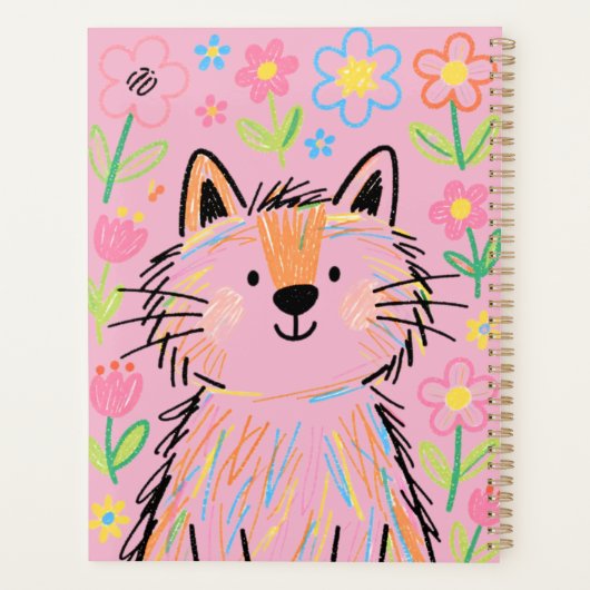 Krabbelkat Planner Roze (Achterkant)