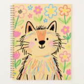 Krabbelkat Planner Zachte Crème Geel (Voorkant)