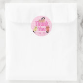 Krabbelkatten Bedankt  Ronde Sticker (Tas)