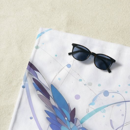 krabbelontwerp strandlaken (In situ)