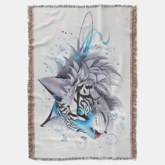 krabbelontwerp van een tijger deken (Voorkant Verticaal)