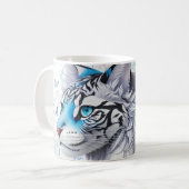 krabbelontwerp van een tijger koffiemok (Voorkant links)