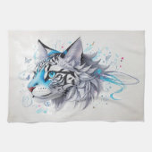 krabbelontwerp van een tijger theedoek (Horizontaal)