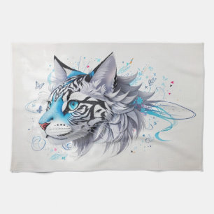 krabbelontwerp van een tijger theedoek