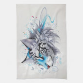 krabbelontwerp van een tijger theedoek (Verticaal)