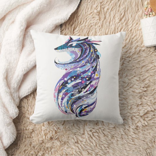 Krabbelontwerp van een wolf kussen (Deken)