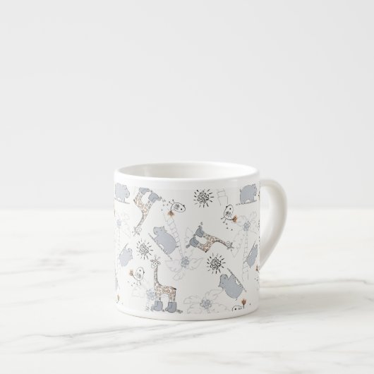 krabbelpatroon 2 espresso kop (Voorkant rechts)