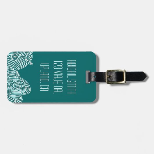 Krabbelprintgolven Bagagelabel (Voorkant horizontaal)