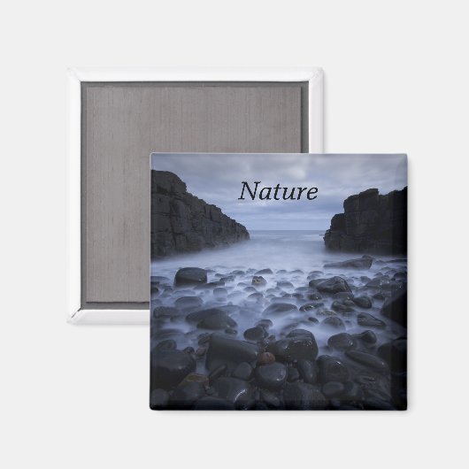 Krabbels en Rocks langs de Ocean Shoreline Magnet (Voorkant / Achterkant)