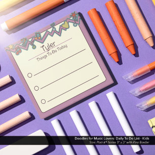 Krabbels voor muziekliefhebbers: takenlijst voor k post-it® notes