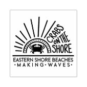 Krabben aan de kust - Waves Stamp maken Rubberstempel (Afrduk)