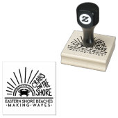 Krabben aan de kust - Waves Stamp maken Rubberstempel (Gestempeld)