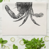  krabben Antiek krabben Persoonlijke Sjabloon Theedoek (Gevouwen)